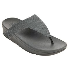 FitFlop Lottie Glitzy Shimmer Fabric Toe-Thong Sandal  Every day is a good day to sparkle! These subtly glitzy, go-with-everything-in-your-closet sandals from FitFlop are gorgeous from day to night. Highlight your summer look with its stylish shimmery fabric and legendary, triple-density Microwobbleboard™ midsoles with non-stop cushioning. Toe Thong Sandals, Shimmery Fabric, Shimmer Fabric, Fashion Shoes Sandals, Thong Sandals, Summer Look, Men Necklace, Summer Looks, Fashion Earrings