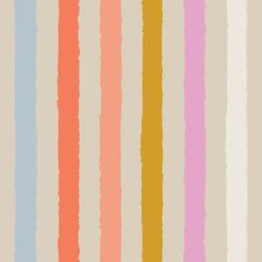 an orange, pink, yellow and blue striped wallpaper