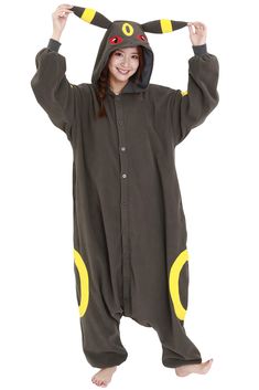 PRICES MAY VARY. Officially licensed Pokémon Umbreon Kigurumi produced by the original Japanese brand SAZAC: Don’t fall for copycat imitations! SAZAC is Japan’s most successful Kigurumi manufacturer, unmatched in both quality and design. Our onesies feature symmetrical faces, professional stitching, thicker fabric and rich, vibrant colors. Adults Kigurumi are One-Size-Fits-All. They are made to be loose fitting and will fit anyone at least five feet tall. XL size is for those 6 feet tall and bey Locked In Kigurumi Mask, Woman Pokemon Costume, Umbreon Blanket, Eeveelutions Costumes, Eevee Dress, Pokemon Kigurumi, Adorable Pokemon, Dark Type Pokemon, Night Person