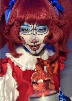 Female Foxy Fnaf Cosplay, Circus Baby Makeup, Fnaf Halloween Costumes, Circus Baby Cosplay, Lolbit Cosplay, Halloween Cosplay Ideas, Fnaf Circus Baby, Circus Baby Fnaf, Fnaf Makeup