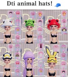 an image of different hats for females