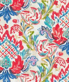 an image of a colorful floral pattern on fabric