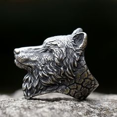 Represent your inner warrior with this Viking Wolf Ring. Made of stainless steel, this ring is durable and fashionable. The wolf design is a symbol of strength and wisdom and makes it ideal for the outdoors man. This is a great gift idea for any guy who loves wolves. Spice up your look with the Viking ring. It's made from premium-quality stainless steel, and comes in a silver color that looks great on your finger. The Viking design is subtle enough to accent your look during formal events Big Blue Whale, Arm Rings, Viking Wolf, The Sorcerer's Apprentice, Mjolnir Pendant, Luxury Things, Necklaces Wedding, Wolf Ring, Spirit Animal Art