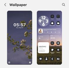 the wallpaper app is designed to look like it's coming out of an open window