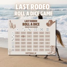 the last rodeo roll a dice game is being held up by a horse on the beach