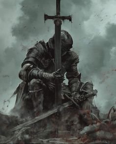 Game Painting, Business Decoration, Dark Souls Artwork, Medieval Tattoo, Warrior Concept Art, Dark Fantasy Artwork, Soul Game, Dark Souls Art, Painting Aesthetic