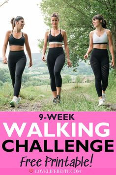 Image of three friends taking a walking challenge for fat loss Plan To Lose 20 Pounds, Over 50 Fitness, Walking Plan, Treadmill Workouts, Lose 10 Pounds, Lose Pounds, Senior Fitness