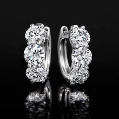 Ross-Simons - 2.00ct t. w. Lab Grown Diamond Huggie Hoop Earrings in 14kt White Gold. 3/8". High-quality sparkle at an incredible value! Our must-have 2.00 ct. t. w. round brilliant-cut lab-grown diamond huggie hoop earrings will instantly elevate any outfit. Finely crafted in polished 14kt white gold. Hanging length is 3/8". Lab-grown diamonds are identical to mined diamonds according to their optical, physical and chemical properties. All Ross-Simons lab-grown diamond jewelry in 14kt gold and Diamond Huggie Hoop Earrings, Diamond Earrings Hoop, Physical And Chemical Properties, Diamond Pendants Designs, Diamond Huggie Earrings, Diamond Huggies, Treasure Map, Diamond Birthstone, Fine Jewelery