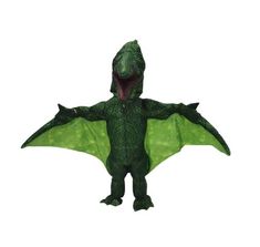 The Pterodactyl is undoubtedly one of the most recognizable creatures ever to have flown the Earth. This iconic inflatable full body jumpsuit with zipper, screen printed features on all sides and face in the character neck to see through. Jumpsuit features elastic at wrists and ankles to ensure air-tight sealing, plus attached gloves with faux claws. Battery pack requires 4 - AA batteries (not included). Available in Adult size One Size - 36-50" chest - 30-45" waist (approximately). Other dinosa Pterodactyl Costume, Flying Beast, Karate Kid Costume, Inflatable Dinosaur Costume, Full Body Jumpsuit, Inflatable Dinosaur, Kiss Costume, Troll Costume, Addams Family Costumes