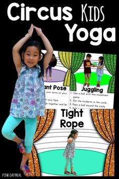 Circus themed activities! A must for any circus unit. These circus yoga poses/movements are perfect for any classroom, therapy session, home, or just plain fun activity. The circus theme makes moving even more fun, plus there are real kids as models for the circus poses! Circus Poses, Circus Preschool, Preschool Circus, Circus Classroom, Therapist Resources, Circus Ideas, Circus Activities, Pink Oatmeal, Summer Crafts For Toddlers