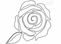 the outline of a rose flower on a white background