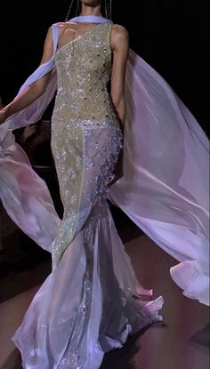 Ethereal Dress, Aesthetic Poetry, Haute Couture Gowns, Runway Fashion Couture, Georges Hobeika, Design Clothing, Fantasy Gowns, Fairy Fashion, فستان سهرة