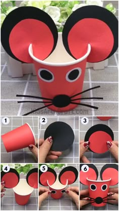 instructions to make a paper mouse hat