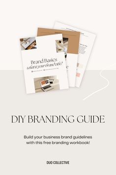 a brochure with the words diy branding guide on it