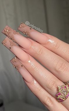 Nails Art Simple, Nail Art 2022, Design Nails Art, Nail Art For Short Nails, Art For Short Nails, Nail Art Inspo, Brown Acrylic Nails, Acrylic Ideas, Nails Art Ideas