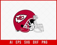 Chiefs Football Helmet Clipart SVG File for Cricut Maker and Silhouette Cameo Digital Download Kansas City Chiefs Svg, Football Silhouette, Nfl Highlights, Chiefs Svg, Nfl Football Art, Kansas City Chiefs Logo, Chiefs Logo, Digital Alphabet, Png Logo