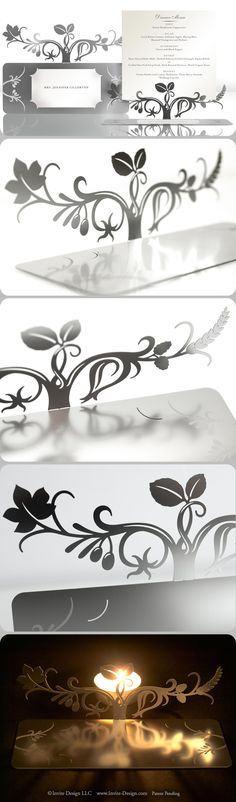 an image of the back side of a white box with black flowers and leaves on it