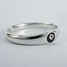 The 8 Ball stacker ring is handmade using the "lost wax method" in sterling silver with an oxidised, tumble and hand polished finish. Free express shipping and resizing on all rings within Australia. Silver 925 Rings, Hand Stamped Rings, Cool Men Rings, Funky Silver Rings, 8 Ball Ring, Cool Ring Designs, Silver Ring Handmade, 8ball Ring, Cool Silver Rings