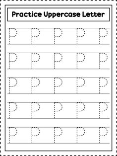 practice uppercase letter worksheet for preschool and pre - k students to practice their handwriting