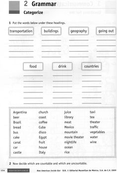 a printable worksheet with words and pictures on it