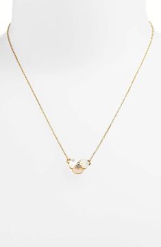 kate spade new york 'disco pansy' pendant necklace | Nordstrom Pendant Necklace Outfit, Gold Girl, Anchor Necklace, Pretty Pendant, 14th Birthday, Birthday List, Pretty Rings, Keep Jewelry, Sparkling Crystal