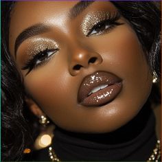 Eye Make Up Dark Skin, Subtle Homecoming Makeup, Sultry Fall Makeup, Matte Smokey Eye For Brown Eyes, Black And Gold Eye Makeup Dark Skin, Boho Makeup Looks Black Women, Black Women Smokey Eye Makeup, Jackie Aina Makeup Looks, Makeup Looks For Brown Women