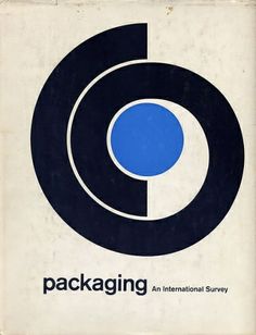 a book with the title packaging an international survey written in black and blue on it