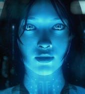 a woman with blue eyes is staring at the camera in front of an alien like background