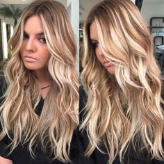 Caramel Blonde With Shadow Root, Honey Vanilla Blonde Balayage, Human Lace Front Wigs, Summer Blonde, Long Hair Wigs, Balayage Blonde, Long Curly Wig, Wavy Style, Frontal Hairstyles