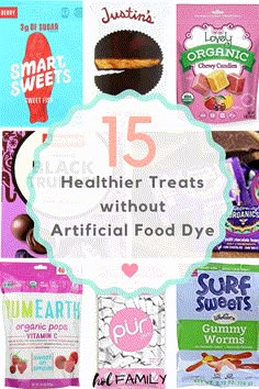 Candy Without Dye, Foods With No Red Dye 40, Food With Dyes, Dye Free Easter Candy, Snacks With No Red Dye, No Dye Foods, Healthier Candy Options, Candy Without Red Dye 40