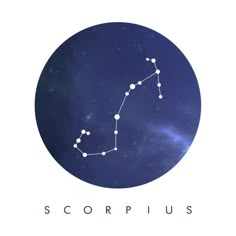 the zodiac sign scorpius is shown in a circle