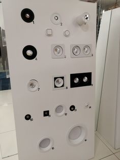 an electrical panel with many different types of knobs and switches on it's sides