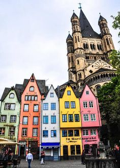 Cologne, Germany - Beautiful town, nice people, interesting traditions and great football fans. #InspiredBy #joingermantradition #germany25reunified Colorful Buildings, Colorful Places, Cologne Germany, Family Roots, Colourful Buildings, Future Travel