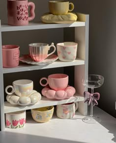 #glasses #cute #teacups #aesthetic #pretty Aura Pink, Kitchen Decor Collections, Girly Apartments, Fav Products, Girly Apartment Decor, Future Apartment Decor, Coffee Bar Home, Cooking Supplies