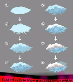 the steps to paint clouds in adobe