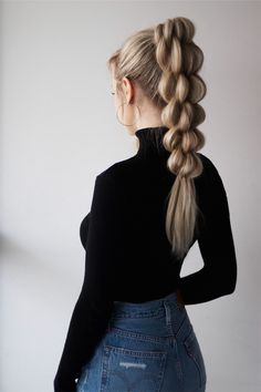 Unique Braided Ponytail Hair Tutorial - Alex Gaboury Top Ponytail, Unique Braided Hairstyles, Braided Ponytail Hairstyles, Fishtail Braid, Ponytail Hair, Long Blonde, Braided Hairstyles Tutorials, Braids For Long Hair