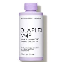 No.3 Hair Perfector 100ml: A pre-wash treatment designed to rescue and restore damaged hair as a result of colouring, bleaching and styling. Formulated with a bond multiplying system, it works to re-link broken hair bonds to minimise the risk of split ends and breakages. Expect silky-smooth results.No.4P Blonde Enhancer Toning Shampoo 250ml: Saturated with highly-concentrated pigments, the blonde-enhancing shampoo works to neutralise brassy tones and improve the vibrancy of blonde hair. The formula allows you to customise your toning level by adjusting your leave-on time.No.5 Bond Maintenance Conditioner 250ml: Ideal for hair weakened by frequent colouring, bleaching and heat styling, the restorative conditioner works to re-link broken bonds and fortify hair's structure. The hydrating form Olaplex Blonde, Olaplex Products, Restore Damaged Hair, Toning Shampoo, Hair Care Products Professional, Bright Blonde, Natural Blondes, Purple Shampoo, Sulfate Free Shampoo