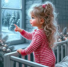 Beautiful Art Pictures, Cute Cartoon Pictures, Winter Pictures, Romantic Art, Kids Pictures