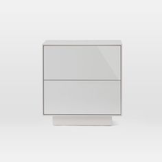 a white cabinet with two drawers on each side