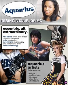 an advertisement for aquarius featuring models