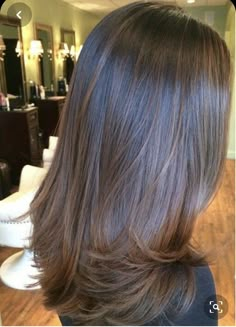 Classic Womens Haircuts, Dark Hair Full Highlights, 22 Inches Hair, Highlights Hair, Haircuts Straight Hair