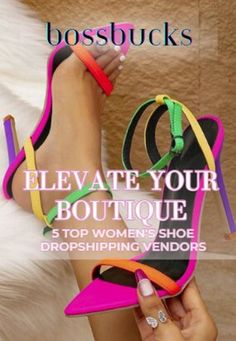 Discover the ultimate guide to sourcing high-quality women's shoes for your boutique with our ebook on the top five dropshipping vendors in the market (click links included). Dive into the world of trendy sandals, boots, sneakers, and heels, carefully curated to meet the diverse needs of your fashion-forward customers. Learn how to navigate each vendor's platform, from signing up and browsing products to managing pricing, payments, and shipping. Whether you're looking for affordable options, fas Top Women Shoes, Trendy Sandals, Boots Sneakers, Top Five, E-book, Music Book, Fashion Forward, Women Shoes, Boutique