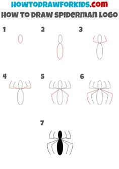 how to draw spiderman step by step for kids and beginners with easy instructions