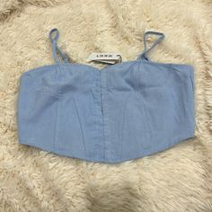 Adorable Blue Top Size L Cut Small Blue Bustier Top, Cider Tops, Bustier Top, Blue Top, Cider, Baby Blue, Color Blue, Womens Tops, Women Shopping