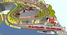 Ho Train Layouts, Model Railway Track Plans, Railway Track, Ho Trains, Model Train Layouts, Train Car, Train Layouts, Toy Train, Store Signs