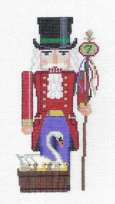 a cross stitch pattern of a nutcracker