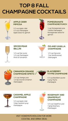 the top 8 fall champagne cocktails to drink this season - infographia com