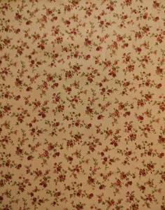 an old fashioned wallpaper with red flowers on it