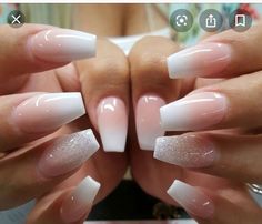 Neutral Nails Acrylic, Unghie Sfumate, Ombre Acrylic, Nagel Tips, Ombre Acrylic Nails, Fake Nails With Glue, Short Acrylic Nails Designs, Short Acrylic