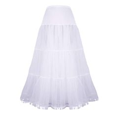 PRICES MAY VARY. MATERIAL-- The petticoat is made of Spandex and Voile. 100%Pearl yarn, waist elastic stretch artificial cotton, much softer and much more comfortable than other Satin used. DESIGN of the PETTICOAT SKIRT-- Two layers and three tiered organza with plenty of gathers to hold the dress's shape, plus one Layer of lining to prevent scratching gentle sensitive skin. The medium-hard organza is the puffy guarantee to petticoats. OCCASION-- The floor length petticoat underskirt gives great Petticoat Skirt, Half Slip, Dress Shapes, Petticoat, Formal Dress, Floor Length, Sensitive Skin, Yarn, Satin